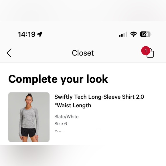 Lululemon swiftly tech long sleeve - Picture 2 of 2